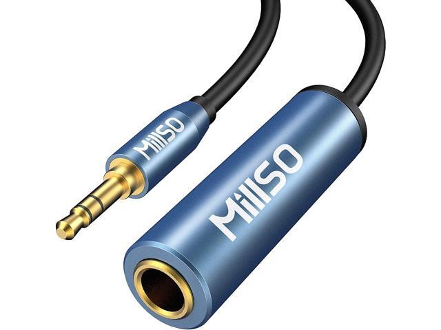 1/4 to 3.5mm Headphone Adapter, 6.6 Feet TRS 6.35mm Female to 3.5mm Male 1/8 to 1/4 Stereo Audio Adapter for Guitar Amplifiers, Piano, Home Theater...