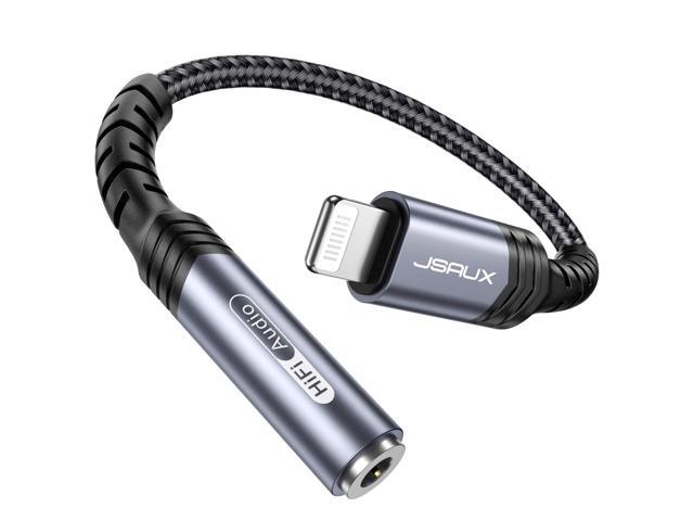 Headphone Adapter for iPhone Lightning to 3.5mm Adapter Compatible with iPhone 14 Pro Max/14 Plus/13 12 11 Pro Max/SE/XS-Gray