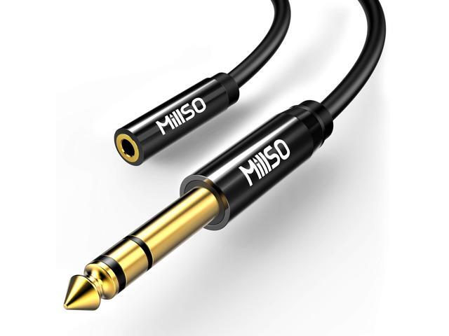 1/4 to 3.5mm Headphone Adapter TRS 6.35mm 1/4 Male to 3.5mm 1/8 Female Stereo Jack Audio Adapter for Amplifiers, Guitar, Keyboard Piano, Home...