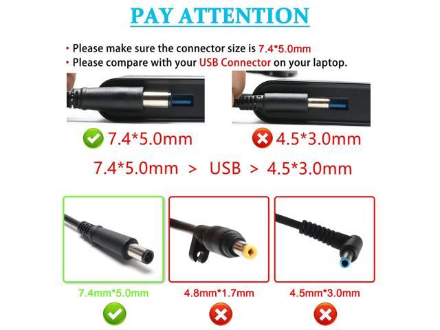 65W Laptop Charger Compatible with Pavilion DV7 DV6 DV5 DV4 DM4 G7 G6, Compaq Cq57 Cq62 Cq56 Cq61 Cq60 Cq58, 2000-329WM 2000-2A20NR 2000-2B09WM,...