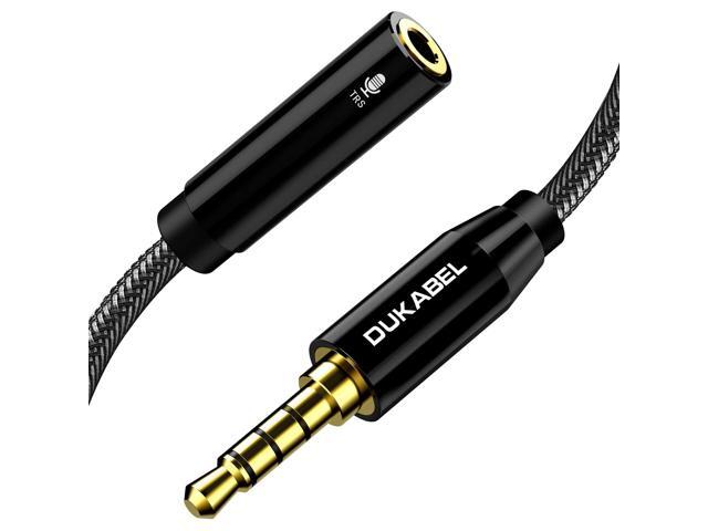 DC4 3.5mm TRS to TRRS Adapter Cable, Microphone Audio Adapter, TRS Female to TRRS Male Converter for Smartphone, PS4, Tablet, Laptop