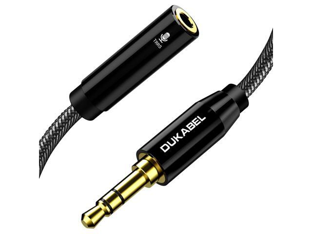 DC3 TRRS to TRS Adaptor, 3.5mm 4 Pole to 3 Pole Adapter, TRRS Female to TRS Male 4-Pole Mic-Supported Adapter for Camera, PC, TRRS Lav Microphones.