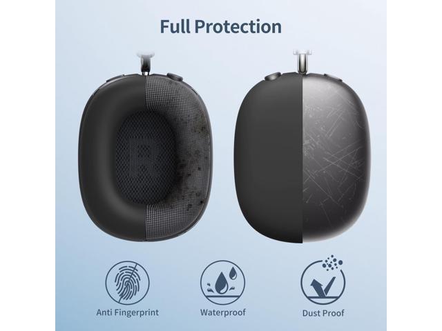 3 in 1 Silicone Case Cover for Headphone, Anti-Scratch Ear Pad/Ear Cups/Headband Cover, Skin Protector Accessories (Black)