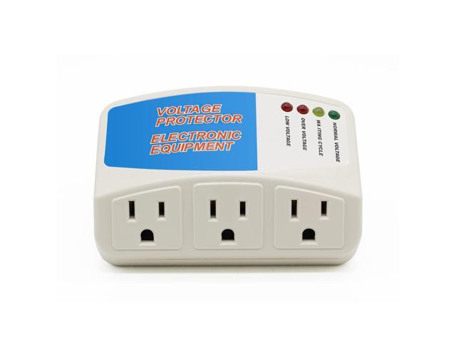 Surge Protector Power Strip for Home Appliance, 3 Outlet Power Surge Protector, Voltage Protector Brownout Surge Refrigerator 1875W, 120V, 15A, 1 Pack