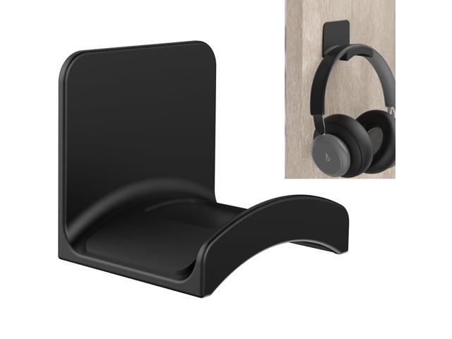 Headphone Stand Headset Holder - Adhesive Gaming Earphones Hanger, Universal Desk Wall Mount Hook for All Headphone/Controller (Black)