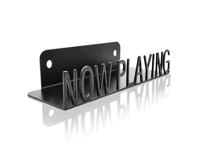 Metal Now Playing Vinyl Record Stand Wall Mount Album Player Display LP Shelf Black modern Vintage Vinyl Record Display Organization for Music...