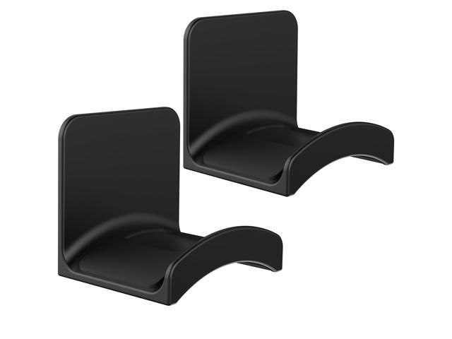 Headphone Stand Headset Holder - Adhesive Gaming Earphones Hanger, Universal Desk Wall Mount Hook for All Headphone/Controller (Black-2PCS)