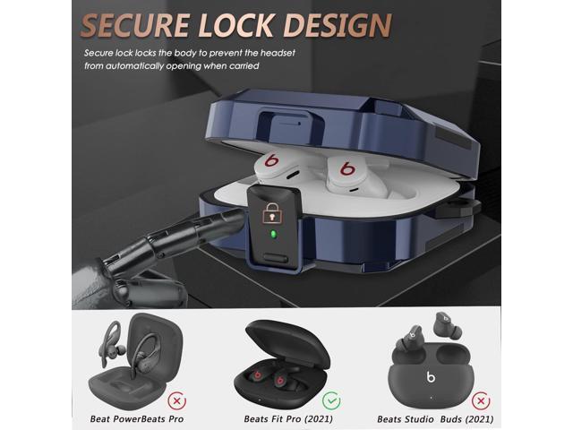 with Safety Lock for Case Cover 2021, Shock-Absorbing Protector with Keychain/Zipper Storage Bag/Cleaner Kit - Blue