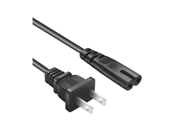 Mini Fridge Power Cord Compatible with EFMIS175 EFMIS149 EFMIS188 EFMIS129 EFR376, Replacement 2 Prong Power Cable 6 Ft