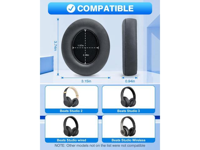 Replacement Earpads 2 Pieces Noise Isolation Memory Foam Ear Cushions Cover for Wired/Wireless Headphones