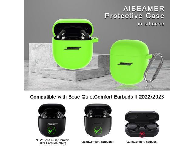 Case for QuietComfort Earbuds II & QuietComfort Ultra, Shockproof Protective Cover With Keychain for Men Women (Green)