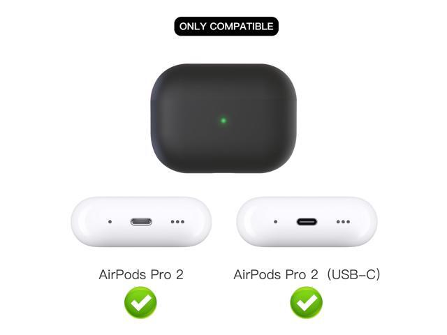 Case for AirPods Pro 2(2023/2022), Triple Layer Hybrid Protective Hard Case Shockproof Cover Compatible with AirPods Pro 2nd Generation(Black)