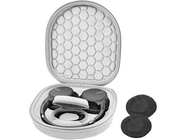 Hard Case for Noise Cancelling Wireless Headphones, Travel Carrying Bag with 2 Dust Covers - Grey