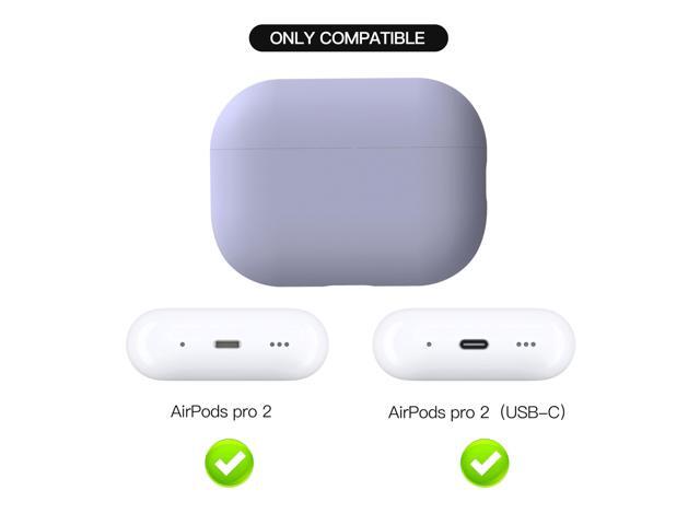 Case for AirPods Pro 2, Triple Layer Hybrid Protective Hard Case Shockproof Cover Compatible with AirPods Pro 2nd Generation (Purple)