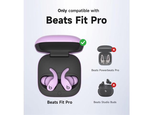 Case Cover Protector, Shock-Absorbing Protective TPU Shell for Charging Case 2021 Earbuds Secure Locking System with Anti-Lost Keychain, Stone Purple