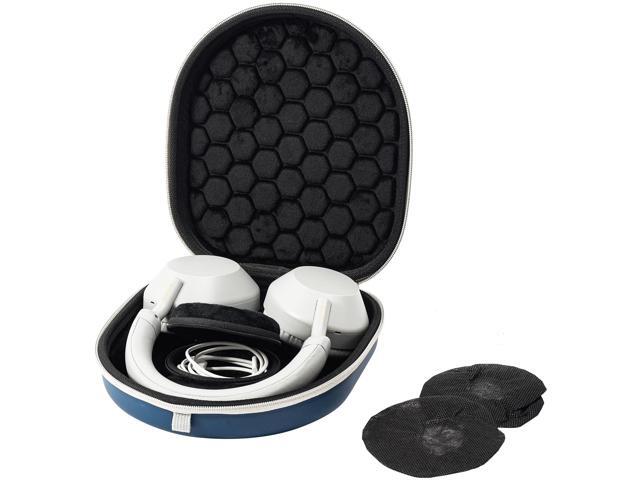 Hard Case for Wireless Headphones, Travel Carrying Bag with 2 Dust Covers - Navy