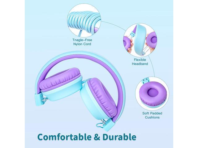 Kids Headphones, Toddler Headphones with Cord for School Plane Travel, Lightweight Stereo Wired Children Earphones with HD Microphone for Boys...