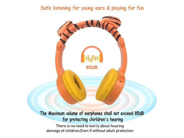 Bluetooth Headphones, Wireless Headphone for Kids, 85dB Volume Limited, Built-in Mic, 3.5mm Aux Cord, Headset for School/Travel/Airplane