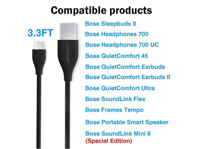 USB C Wall Charger for Noise Headphones 700, QuietComfort 45, QuietComfort Earbuds II, Ultra, SoundLink Flex, Sleepbuds 2, Portable Smart Speaker,...