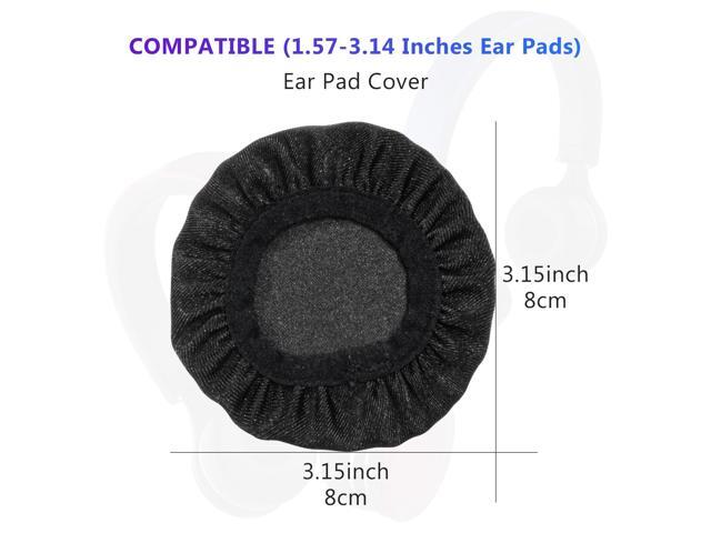 Headphone Ear Pads Covers, 2 Pairs Washable Stretchable Headset Earpads Protectors Sweat Cover for Gym Training Aviation Gaming On Ear Headphones,...