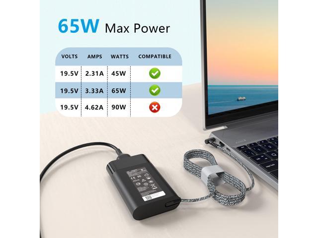 Slim 65W Laptop charger for x360 13-4193nr 15t-ap000 15-ap001nx, ProBook X360 11 450 650 640 G1 G2 G3 G4 G5 G6 G7, Stream Pavilion X360 Blue Tip...