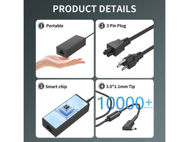 45W Laptop Charger for Aspire 1 3 5 N20C5 N23C3 N20C4 N19H2 A315-24P-R7VH A515-45-R74Z A515-46 A315-23 A315-24P A515-56 ADP-45FE F PA-1450-26 Small...