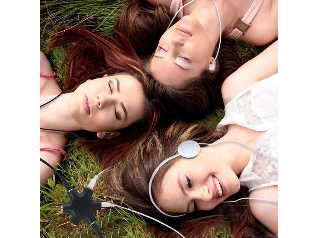 Audio Splitter 5 Ways Adaptor Audio Stereo Cable 3.5mm Male to 5 Port 3.5mm Female for Earphone and Headset Splitter Adapter for Smartphones (3,...