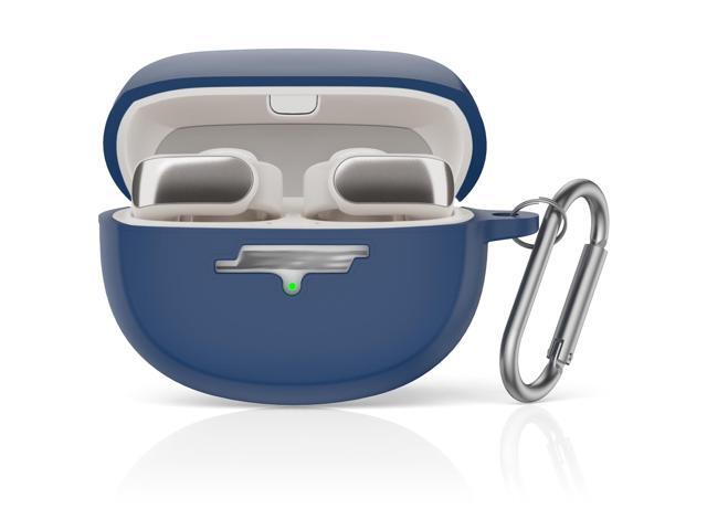 for Ultra Open Earbuds Case(2024), Silicone Shockproof Protective Cover for Open Ear Wireless Earbuds Accessories with Carabiner(Blue)