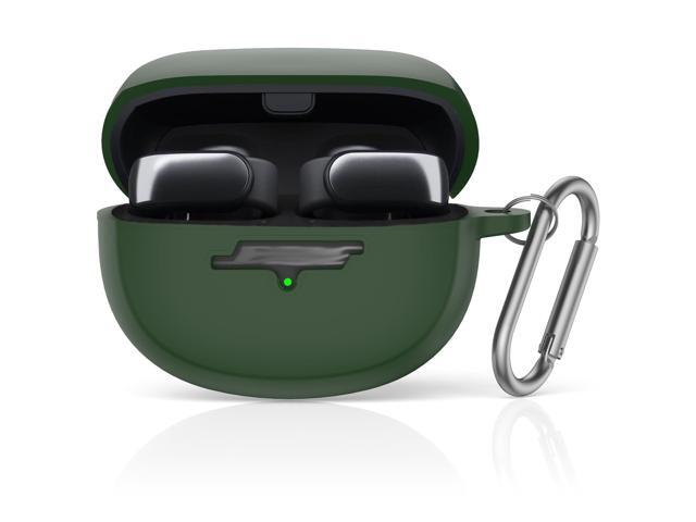 for Ultra Open Earbuds Case(2024), Silicone Shockproof Protective Cover for Open Ear Wireless Earbuds Accessories with Carabiner(Green)