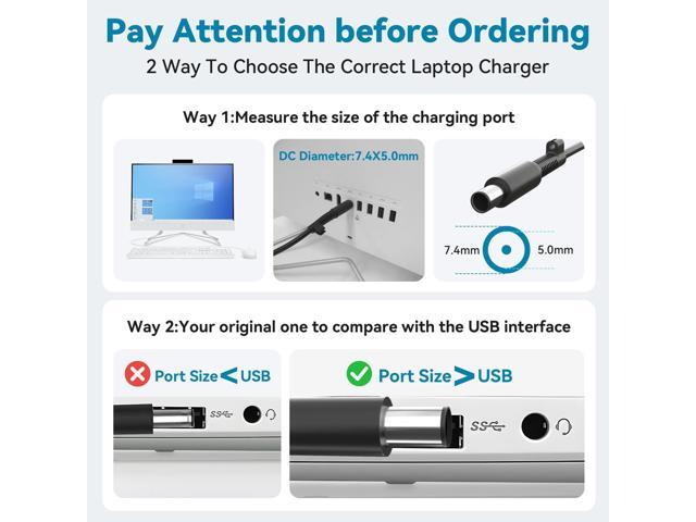 90W 65W AC Adapter for EliteDesk 800 705 Mini Desktop Computer-for ProDesk 400 600 Mini PC Desktop Charger