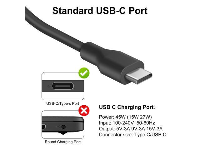 USB C Laptop Charger Compatible with Type C Power Cord