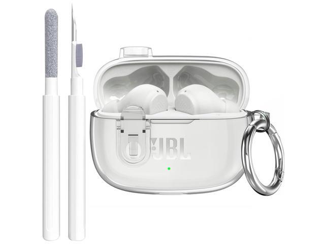 Compatible with Vibe 200TWS/Beam/Beam 2 Case Cover Clear Lock Clip with Cleaner Kit, Transparent TPU Protective Cover Men Women with Carabiner for...