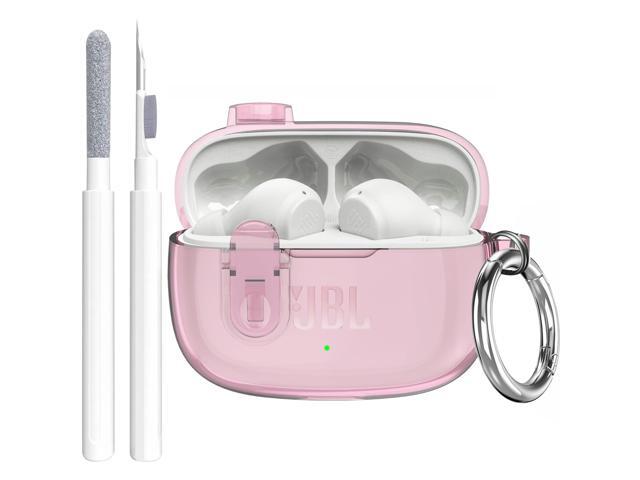 Compatible with Vibe 200TWS/Beam/Beam 2 Case Cover Clear Lock Clip with Cleaner Kit, Transparent TPU Protective Cover Men Women with Carabiner for...