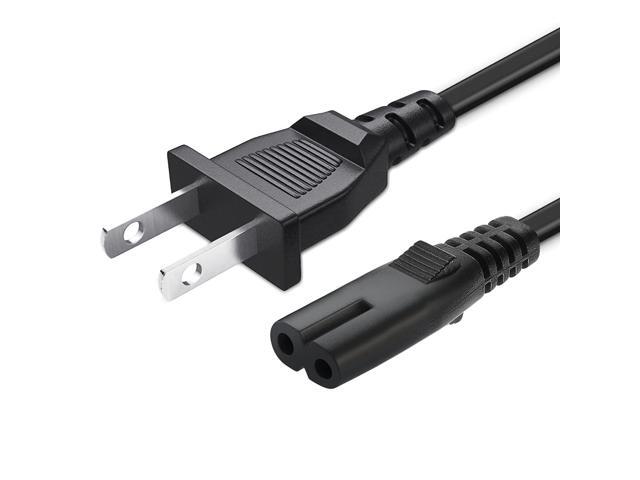 8FT 2 Prong AC Power Supply Cord for Speaker, Soundbar, Game Day Speaker Charger Charging Cable Replacement