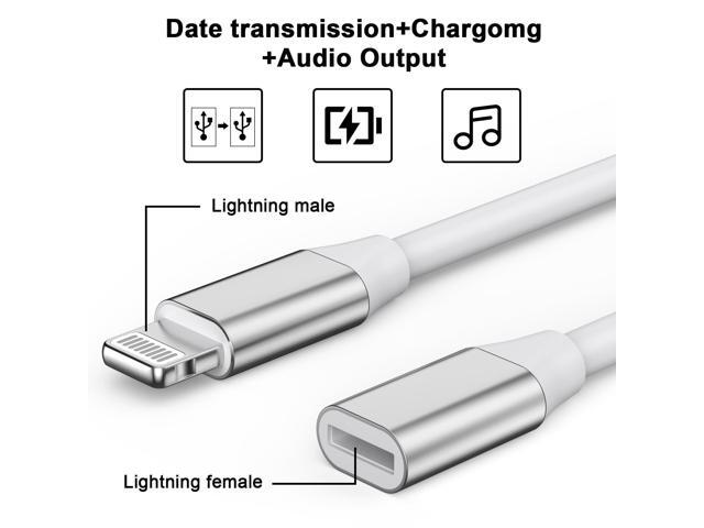 9cm Male to Female Charger Adapter, Extension Charging Adapter Cable Cord Connector Converter Dongle Compatible with 14 13 12 11 XS XR X 8 7 6 Not...