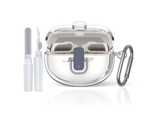 [Secure Lock] for Ultra Open Earbuds Case(2024), Clear TPU Shockproof Protective Cover for Open Ear Wireless Earbuds Accessories with Cleaning Kit&...