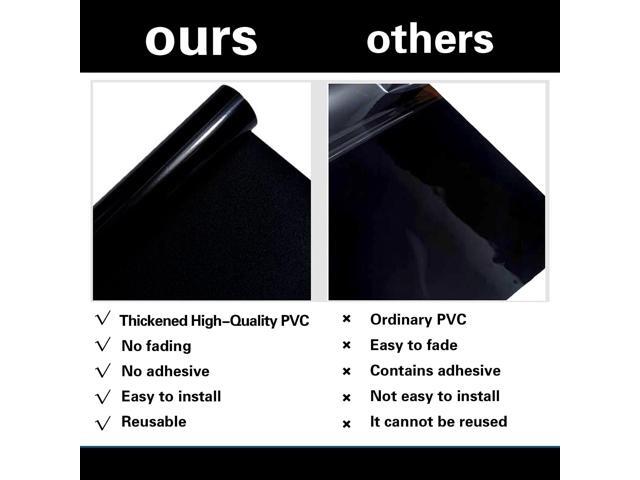 Aquarium Background - Black, Electrostatic Adhesion, Glue-Free, Easy Installation, Traceless Removal, Size 11.8 X 39 Inch