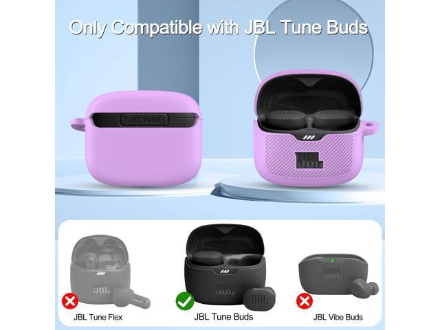 Case Cover, Soft Silicone Protective Earbuds Case Front LED Visible, Only Compatible with Tune Buds, Headphones Case with Carabiner Accessories...