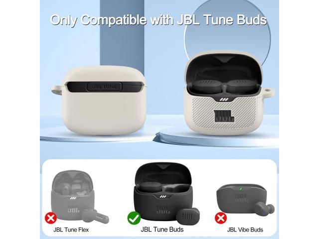 Case Cover, Soft Silicone Protective Earbuds Case Front LED Visible, Only Compatible with Tune Buds, Headphones Case with Carabiner Accessories...