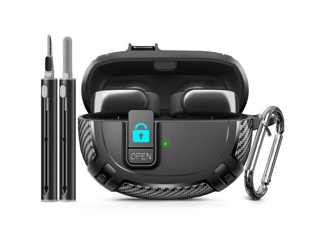 Ultra Open Earbuds Case Cover 2024 with Cleaner Kit, Military Hard Cover with Lock for Open Ear Earbuds Charging Case Accessories with Keychain for...