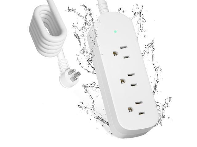 Outdoor Power Strip Weatherproof 3 FT Extension Cord Waterproof Surge Protector Power Strip, 3 AC Outlets, 1625W Overload Protection, for Camping,...