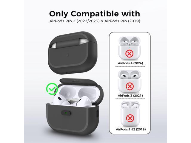 Case - [with Lock] One Piece Design Case (2nd/1st gen), Soft Silicone Full Protective Cover with Easy Open/Close Lock for Women/Men (Black)