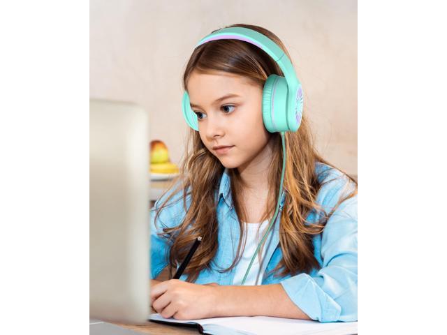 On-Ear Headphones with Microphone - Foldable Stereo Bass Headphones with No-Tangle 1.5M Cord, 3.5MM Jack, Portable Wired Headphones for...