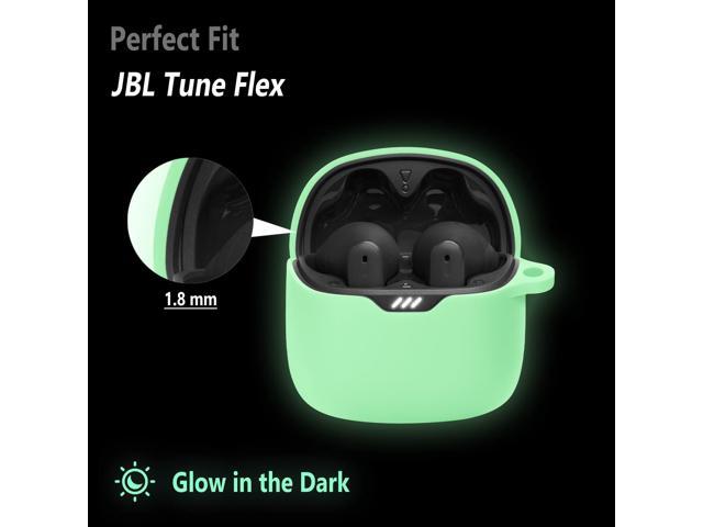 Silicone Case for Tune Flex, Protective Cover with Carabiner (Luminous Green)