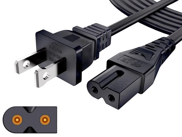 Power Cord for D/E/M Series TV & Soundbar, Replacement 2 Prong Polarized Cable 6 Feet