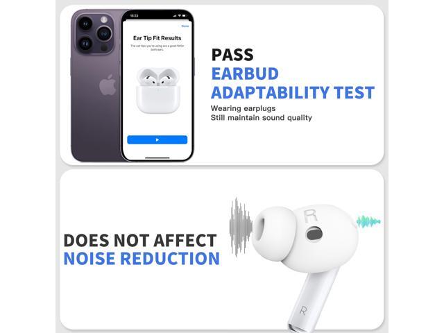 2 Pairs Ear Tips for AirPods 4 Grip Silicone Earbuds Cover [Added Storage Pouch] Compatible with AirPods 4th Generation (White)