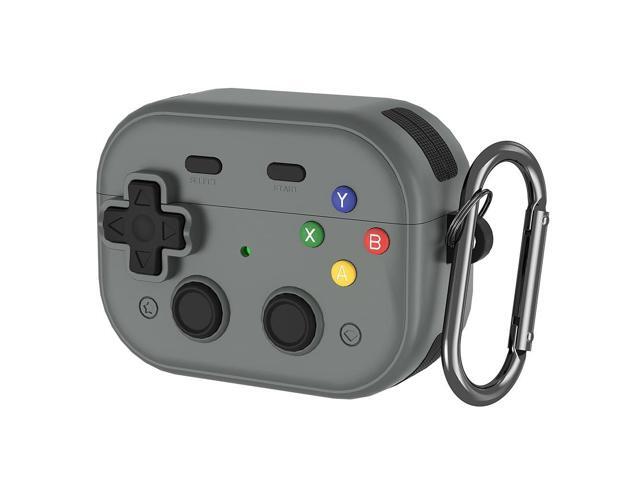 Case with Secure Lock Clip, Funny Game Console Design Shock-Proof Protective Silicone Case for 4th Generation Case with Active Noise Cancellation