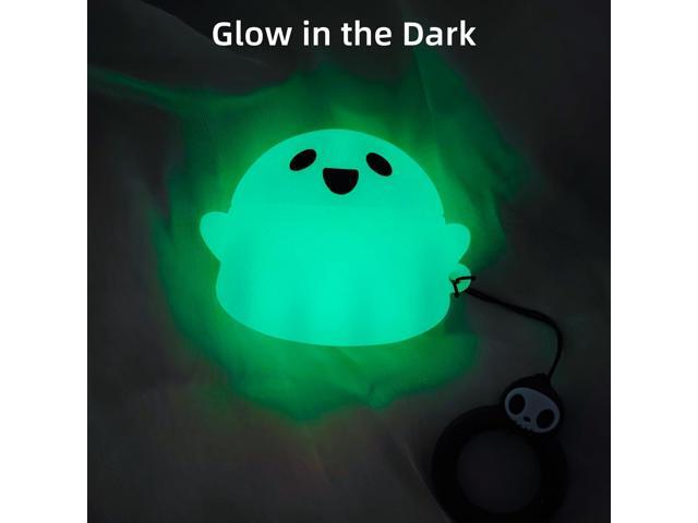 Case Cover 2024 with Cleaner kit, [Glow in The Dark] Cute Ghost Case for 4th Generation, Soft Silicone Anime Funny Cases for Women Men