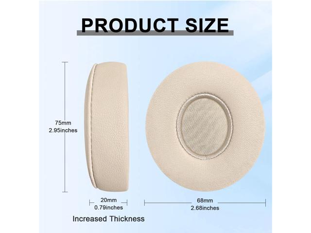 Replacement Ear Pads for Wireless On-Ear Headphones, Ear Cushions, Headset Earpads, Ear Cups Cover with Soft Protein Leather (Pink)