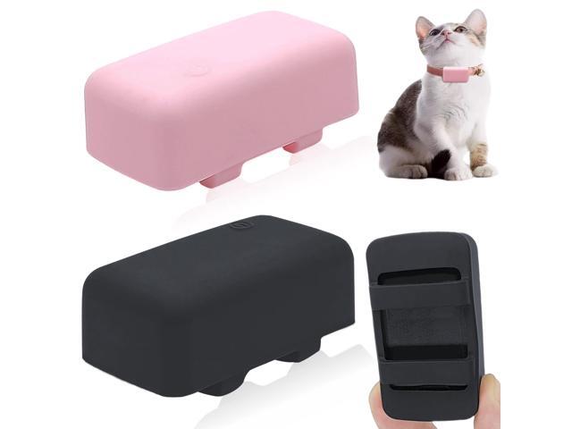 2 Pack Silicone Holder Compatible for Mini Tracker, Rubber Accessories Cover tag, Secure Sturdy GPS Finder Case for Dog Pet Collar (Black, Pink)